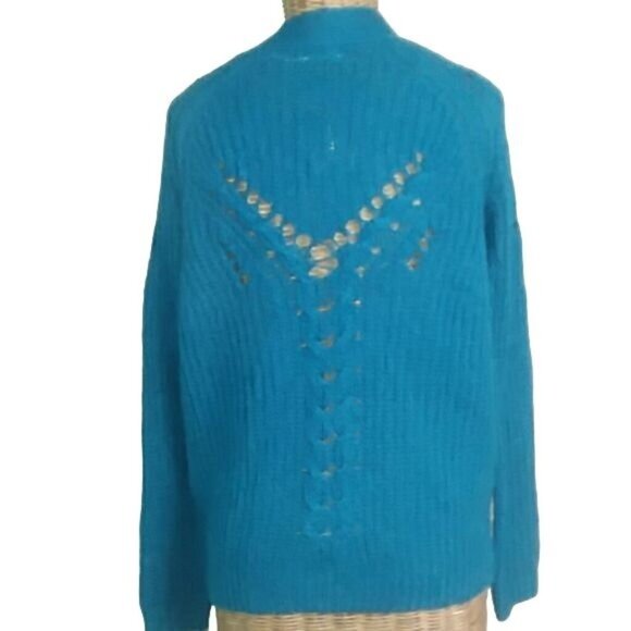 Urban Outfitters Kimchi Blue Teal Button Down Oversized Wool Cardigan - Picture 3 of 5